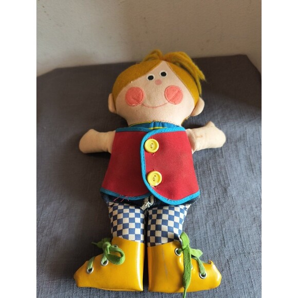 Vintage Playschool Dapper Dan Teaching Doll 10” 1970 Hong Kong - Picture 1 of 12